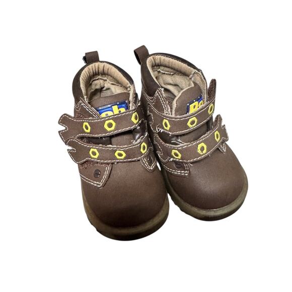 Vtg 2005 Bob the Builder Baby Toddler Work Boots Sz 2 Buster Brown Shoes Y2K - Picture 2 of 10